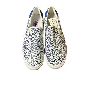 adidas Court Rallye Slip 'Allover Logo - Collegiate Royal 10.5